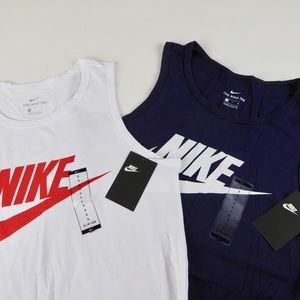 Nike 100% Cotton Tank Top Shirt Bundle 2 Tees NWT